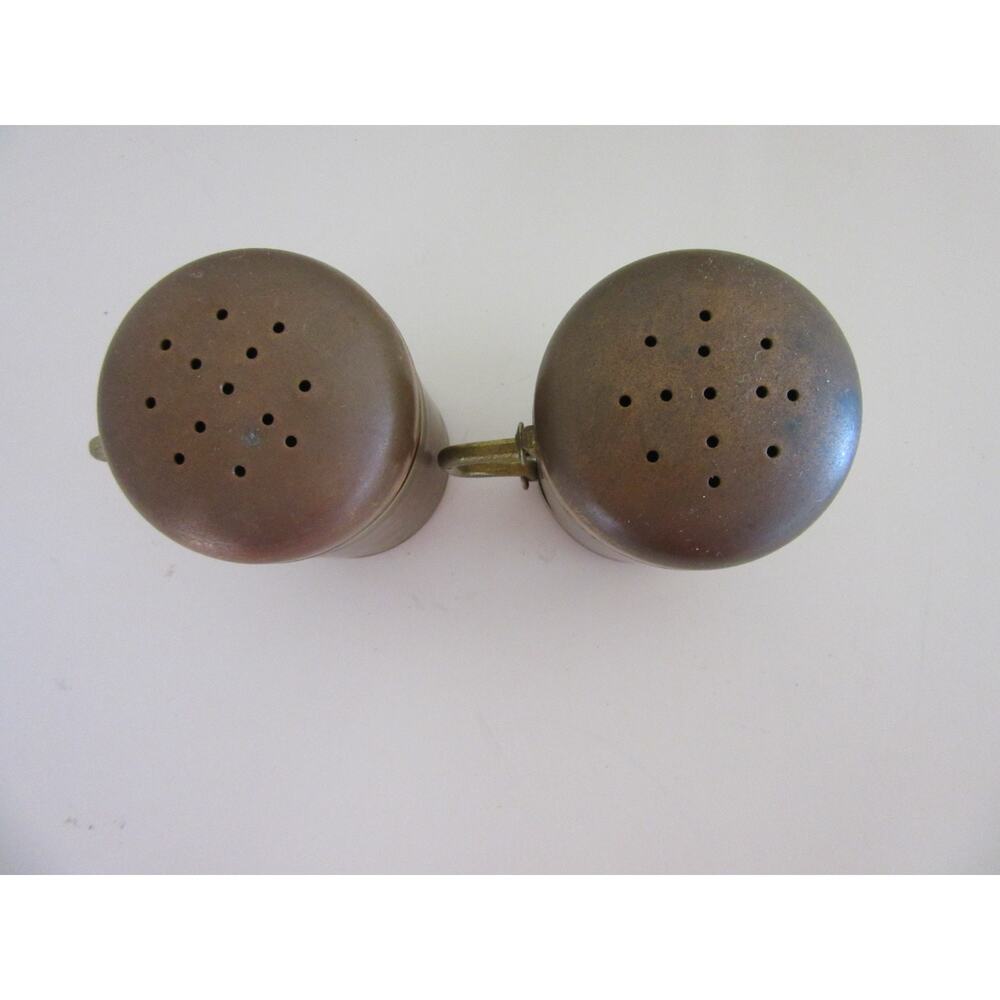 Copper Set of Salt & Pepper Shakers Vintage - Picture 3 of 4